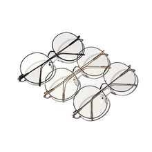 Load image into Gallery viewer, Women Metal Sunglass Eyewear Accessories Oversized  Frames Round Frame Clear lens Women&#39;s Glasses Eyeglasses Femme