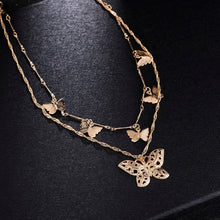 Load image into Gallery viewer, Women Multilayer Choker Horn Long Crescent Moon Pendant Chain Necklace Chain Bohemia Jewelry