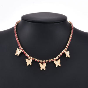 Women Multilayer Choker Horn Long Crescent Moon Pendant Chain Necklace Chain Bohemia Jewelry