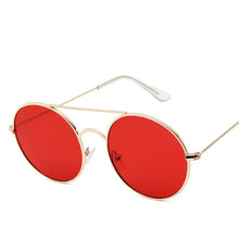 Load image into Gallery viewer, Women Ocean Yellow Red Round Sun Glasses Mirror Retro Ladies  Small Sunglasses Women Brand Designer Oculos