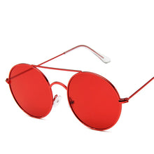 Load image into Gallery viewer, Women Ocean Yellow Red Round Sun Glasses Mirror Retro Ladies  Small Sunglasses Women Brand Designer Oculos