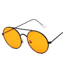 Load image into Gallery viewer, Women Ocean Yellow Red Round Sun Glasses Mirror Retro Ladies  Small Sunglasses Women Brand Designer Oculos