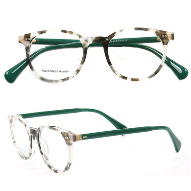 Women Optical Eyeglass Frames Men Round Glasses Frame Tortoise Floral Red Green Prescription Spectacles Vintage Eyewear