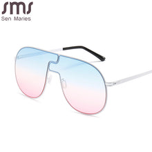Load image into Gallery viewer, Women Oversized Sunglasses One Piece Sun Glasses Men UV400 Gradient Goggle Shades Eyewear Punk Gafas De Sol