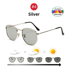 Carica l'immagine nel visualizzatore di Gallery, Women Photochromic Sunglasses Polarized Men Color Changing Sunglasses Ladies Fashion Oval Driving Metal Shades