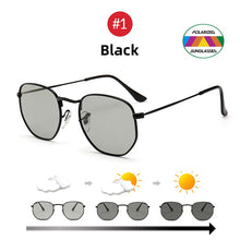 Carica l'immagine nel visualizzatore di Gallery, Women Photochromic Sunglasses Polarized Men Color Changing Sunglasses Ladies Fashion Oval Driving Metal Shades