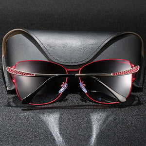 Women Polarized Sunglasses Big Frame Red Purple Sun Glasses Fashionable Classic Gradient Sunglasses Driving Eyewear Brand Design