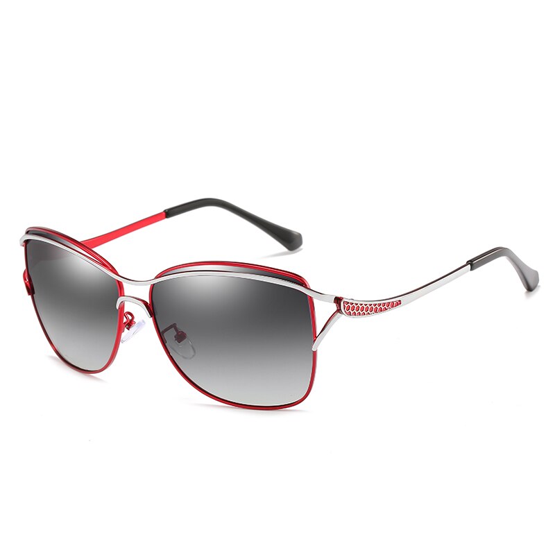 Women Polarized Sunglasses Big Frame Red Purple Sun Glasses Fashionable Classic Gradient Sunglasses Driving Eyewear Brand Design