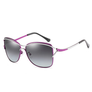 Women Polarized Sunglasses Big Frame Red Purple Sun Glasses Fashionable Classic Gradient Sunglasses Driving Eyewear Brand Design