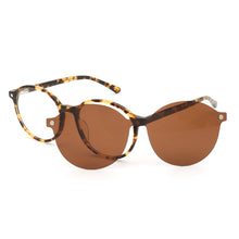 Load image into Gallery viewer, Women Polarized Sunglasses Classic Round 2 in 1 Magnetic Clip On Sunglasses Men Retro Rx Eyeglass Frames Optical clips Eyewear