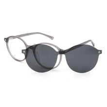 Load image into Gallery viewer, Women Polarized Sunglasses Classic Round 2 in 1 Magnetic Clip On Sunglasses Men Retro Rx Eyeglass Frames Optical clips Eyewear
