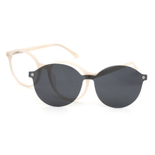 Load image into Gallery viewer, Women Polarized Sunglasses Classic Round 2 in 1 Magnetic Clip On Sunglasses Men Retro Rx Eyeglass Frames Optical clips Eyewear