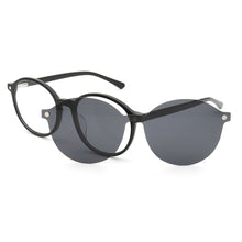 Load image into Gallery viewer, Women Polarized Sunglasses Classic Round 2 in 1 Magnetic Clip On Sunglasses Men Retro Rx Eyeglass Frames Optical clips Eyewear