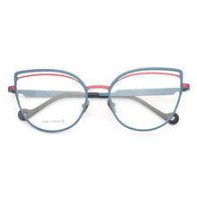 Load image into Gallery viewer, Women Pure Titanium Cat-eye eyeglass frames women Thin Retro Metal glasses Butterfly Full-Rim Lightweight Fashion eyeglasses
