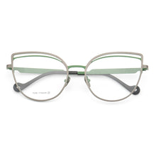 Load image into Gallery viewer, Women Pure Titanium Cat-eye eyeglass frames women Thin Retro Metal glasses Butterfly Full-Rim Lightweight Fashion eyeglasses