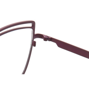 Women Pure Titanium Cat-eye eyeglass frames women Thin Retro Metal glasses Butterfly Full-Rim Lightweight Fashion eyeglasses