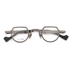 Women Pure Titanium Glasses Frame Men Round Eyeglasses Frames Optical Vintage Retro Premium Prescription Eyeglass Frames Gold