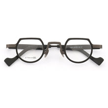 Load image into Gallery viewer, Women Pure Titanium Glasses Frame Men Round Eyeglasses Frames Optical Vintage Retro Premium Prescription Eyeglass Frames Gold