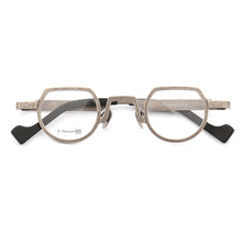 Load image into Gallery viewer, Women Pure Titanium Glasses Frame Men Round Eyeglasses Frames Optical Vintage Retro Premium Prescription Eyeglass Frames Gold