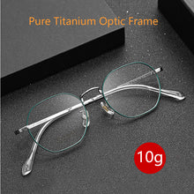Load image into Gallery viewer, Women Pure Titanium Optical Glasses Frame Comfortable Ultra-light Polygon Men Myopia Hyperopia Prescription Spectacle Frame