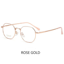 Load image into Gallery viewer, Women Pure Titanium Optical Glasses Frame Comfortable Ultra-light Polygon Men Myopia Hyperopia Prescription Spectacle Frame