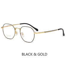 Load image into Gallery viewer, Women Pure Titanium Optical Glasses Frame Comfortable Ultra-light Polygon Men Myopia Hyperopia Prescription Spectacle Frame