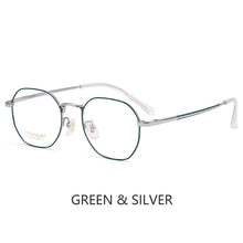 Load image into Gallery viewer, Women Pure Titanium Optical Glasses Frame Comfortable Ultra-light Polygon Men Myopia Hyperopia Prescription Spectacle Frame