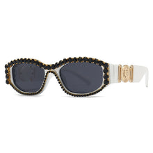 Load image into Gallery viewer, Women Rectangle Brand Designer Sunglasses  Diamond Rhinestone Vintage Sun Glass Female Hip Pop Eyewear Leopard Shades