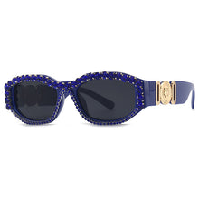 Load image into Gallery viewer, Women Rectangle Brand Designer Sunglasses  Diamond Rhinestone Vintage Sun Glass Female Hip Pop Eyewear Leopard Shades