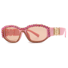 Load image into Gallery viewer, Women Rectangle Brand Designer Sunglasses  Diamond Rhinestone Vintage Sun Glass Female Hip Pop Eyewear Leopard Shades