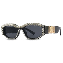 Load image into Gallery viewer, Women Rectangle Brand Designer Sunglasses  Diamond Rhinestone Vintage Sun Glass Female Hip Pop Eyewear Leopard Shades