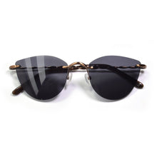 Carica l&#39;immagine nel visualizzatore di Gallery, Women Retro Cat Eye Rimless Sunglasses  Light Pink UV Protection  Driving Shades Janpanses Gold Ladies Sunglasses Frame