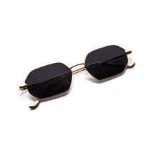 Load image into Gallery viewer, Women Retro Classic Small polygon Sunglasses Men Women Luxury Vintage Black Mirrors Colour transparent lens Sun Glasses UV400
