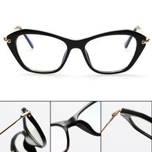 Carica l&#39;immagine nel visualizzatore di Gallery, Women Retro Sexy Eyeglasses Frame  Cat Eye Clear Lens ladies Eye Glasses