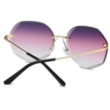 Load image into Gallery viewer, Women Rimless Gradient Sun Glasses Sunglasses Shades Cutting Lens Ladies Frameless Metal Eyeglasses UV400