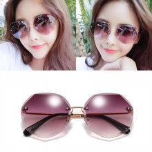 Load image into Gallery viewer, Women Rimless Gradient Sun Glasses Sunglasses Shades Cutting Lens Ladies Frameless Metal Eyeglasses UV400
