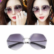 Load image into Gallery viewer, Women Rimless Gradient Sun Glasses Sunglasses Shades Cutting Lens Ladies Frameless Metal Eyeglasses UV400