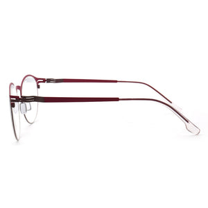 Women Round Eyeglass frame Men metal stainless steel glasses frame Vintage light eyeglasses frames thin Rx eyewear