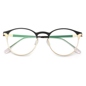 Women Round Eyeglass frame Men metal stainless steel glasses frame Vintage light eyeglasses frames thin Rx eyewear