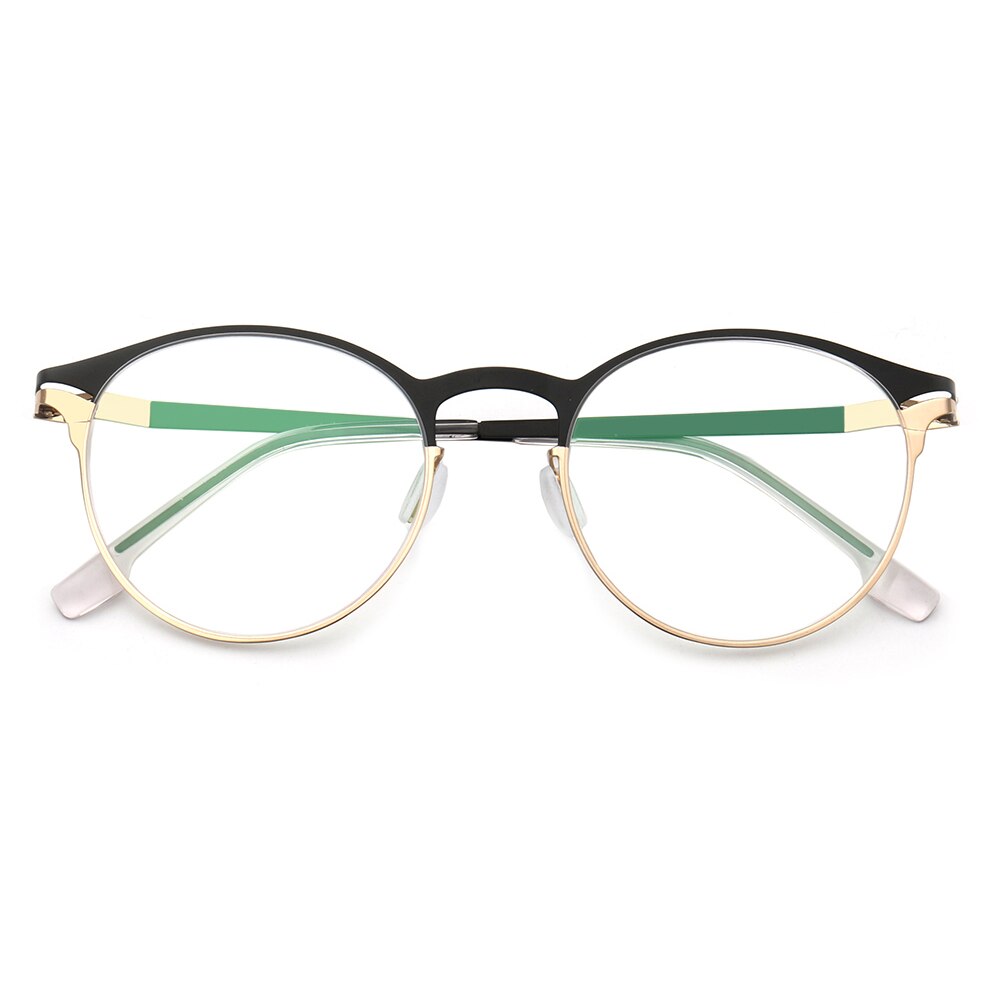 Women Round Eyeglass frame Men metal stainless steel glasses frame Vintage light eyeglasses frames thin Rx eyewear