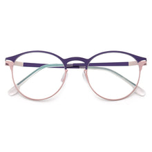 Load image into Gallery viewer, Women Round Eyeglass frame Men metal stainless steel glasses frame Vintage light eyeglasses frames thin Rx eyewear
