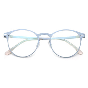 Women Round Eyeglass frame Men metal stainless steel glasses frame Vintage light eyeglasses frames thin Rx eyewear