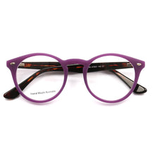 Load image into Gallery viewer, Women Round Glasses Frames Men Optical Eyeglass Frames Blue Navy Yellow Purple Pink Clear Acetate Prescription Eyewear