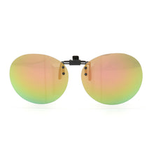 Load image into Gallery viewer, Women Round Polarized Clip on sunglasses flip up men  oval  UV400 driving fishing night vision sunglasses clip on lenses