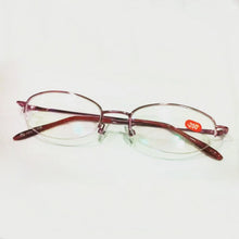 Load image into Gallery viewer, Women Round Retro Full Frame Metal Myopia Glasses Wine Red Resin Lenses Nearsighted Mirror -2.0 2.5 4.0 6.0 M14