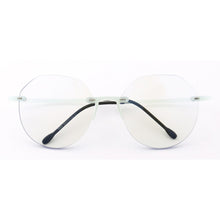 Load image into Gallery viewer, Women Round Rimless Glasses Frame Men Anti Blue Light Computer Eyeglass Frames Vintage Fashionable Lightweight Red Blue Eyewear