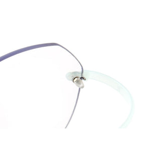 Women Round Rimless Glasses Frame Men Anti Blue Light Computer Eyeglass Frames Vintage Fashionable Lightweight Red Blue Eyewear