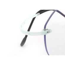Load image into Gallery viewer, Women Round Rimless Glasses Frame Men Anti Blue Light Computer Eyeglass Frames Vintage Fashionable Lightweight Red Blue Eyewear