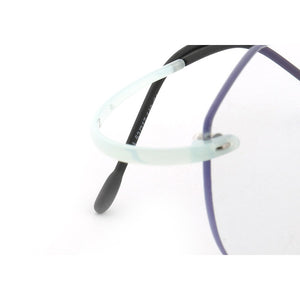 Women Round Rimless Glasses Frame Men Anti Blue Light Computer Eyeglass Frames Vintage Fashionable Lightweight Red Blue Eyewear