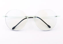 Load image into Gallery viewer, Women Round Rimless Glasses Frame Men Anti Blue Light Computer Eyeglass Frames Vintage Fashionable Lightweight Red Blue Eyewear